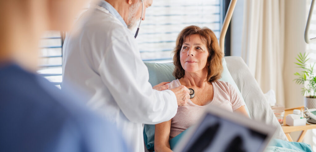 asbestos patient with doctor